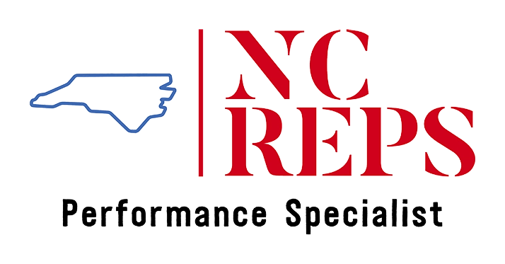 NC Reps Performance Specialist Logo, it is red and black.